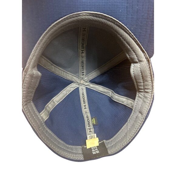 Under Armour Golf Cap LG/XL Navy Embroidered Logo Stretch Fit Breathable Fabric - Picture 4 of 11